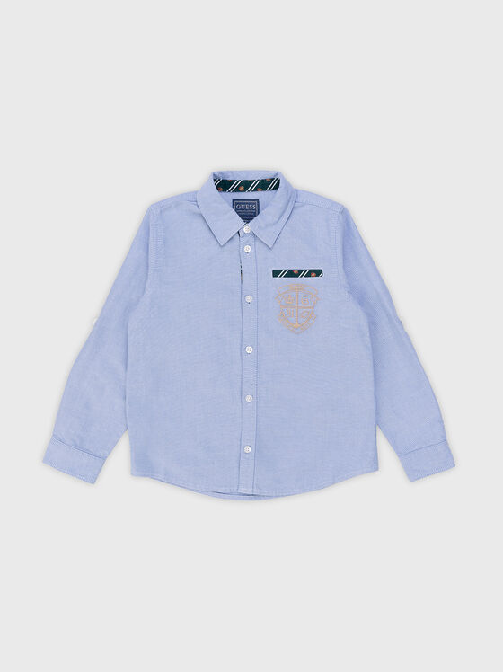 Shirt with embroidered logo accent  - 1