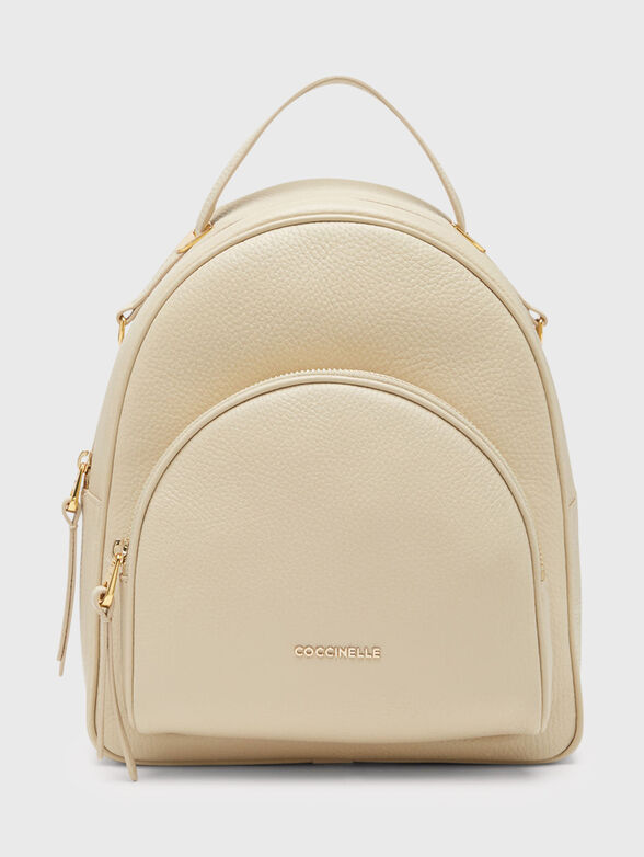 LEA leather backpack in light beige color - 1