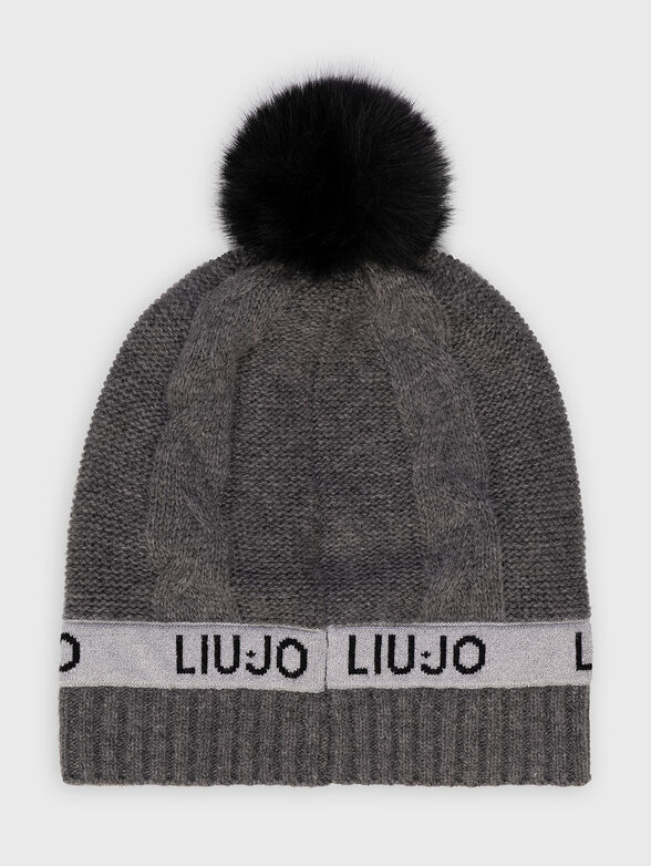 Wool blend hat with logo details - 2