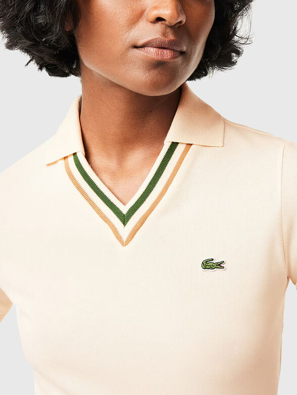 Cotton polo-shirt with logo detail - 4