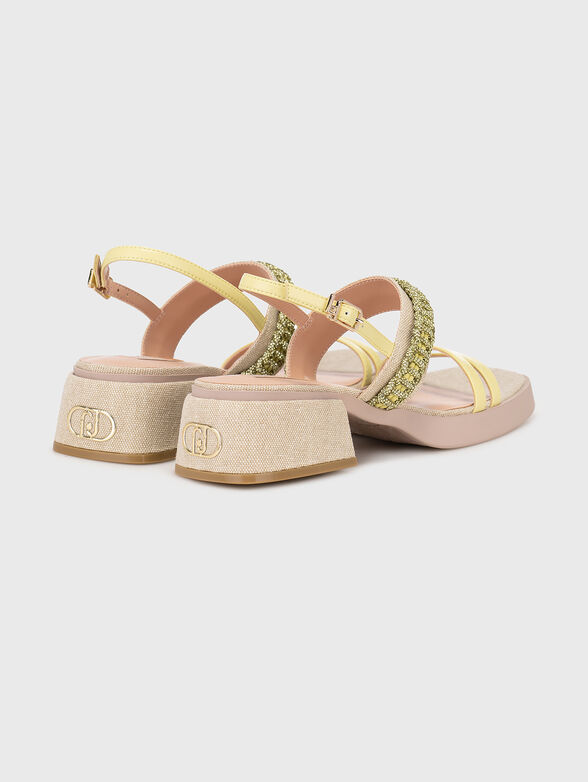 INES textile and eco leather sandals - 3