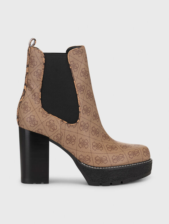 MAELEA boots with monogram print - 1