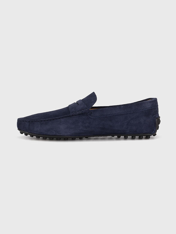 CITY blue suede loafers - 4