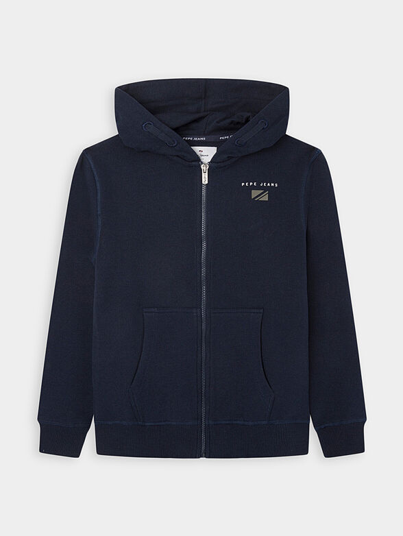 OLIVER sweatshirt with zip and hood - 1