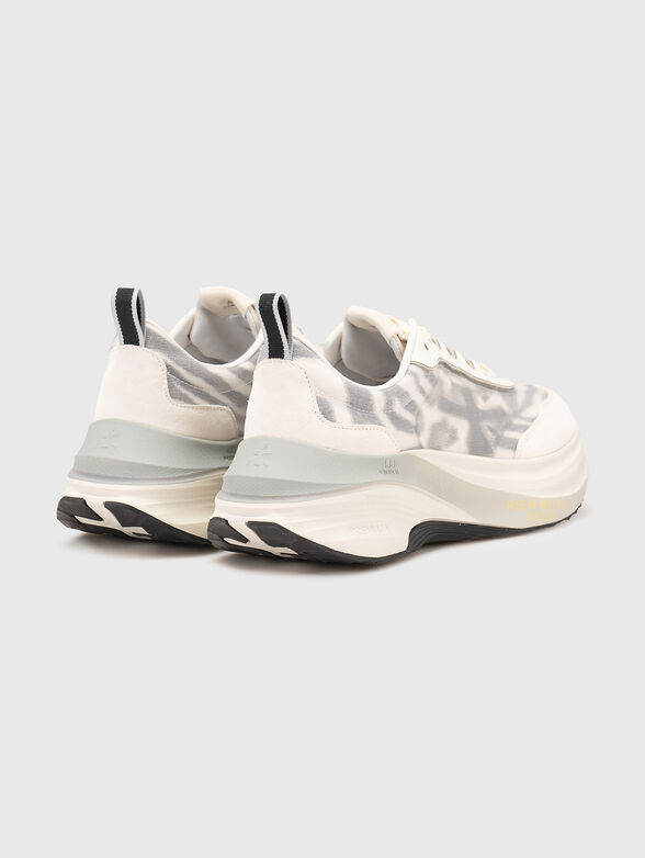 HILL white sneakers with animal print - 3