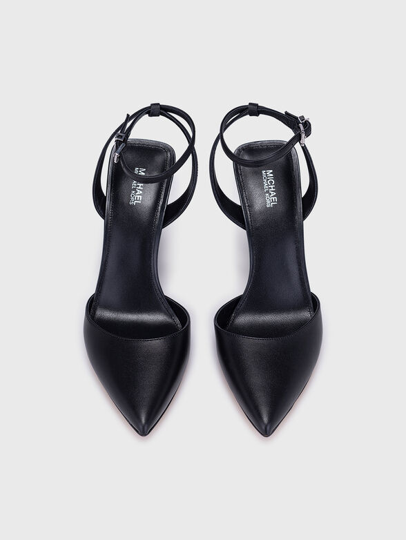 IMANI heeled leather shoes in black color - 6
