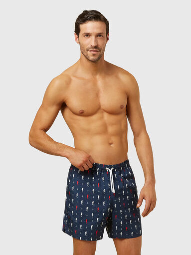 SEA BREEZE beach shorts with accent print - 3