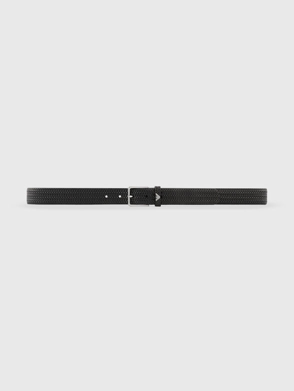 Leather belt with logo - 2