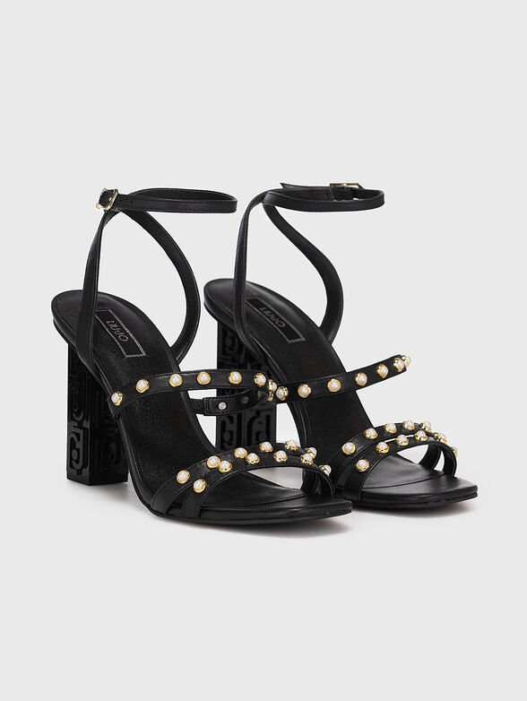 SERENA 03 sandals with embossed logo heel - 2
