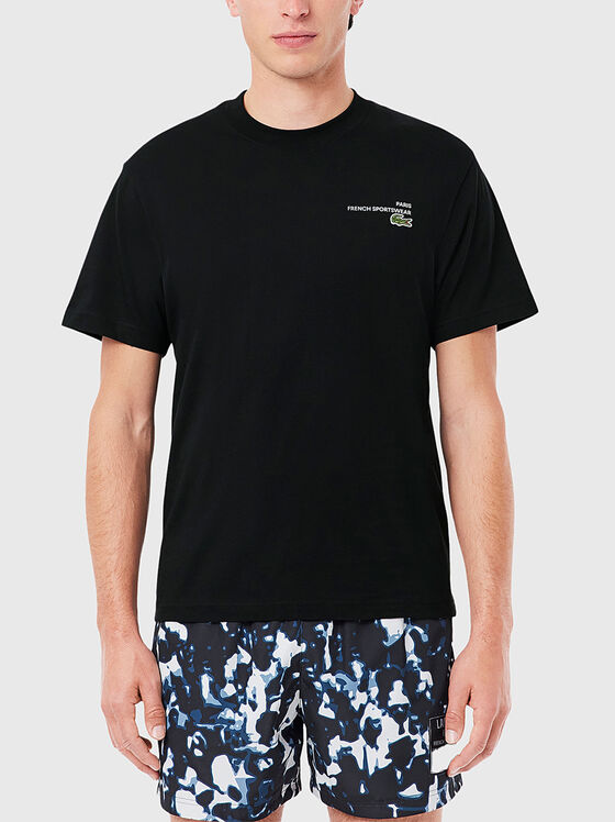Tricou din bumbac cu decolteu oval - 1