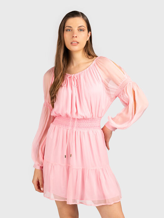 Pink mini dress