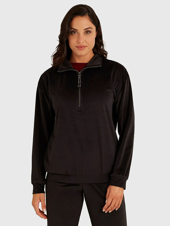 SHEER black sweatshirt - 1