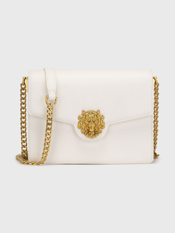 Beige crossbody bag with golden accent  - 1