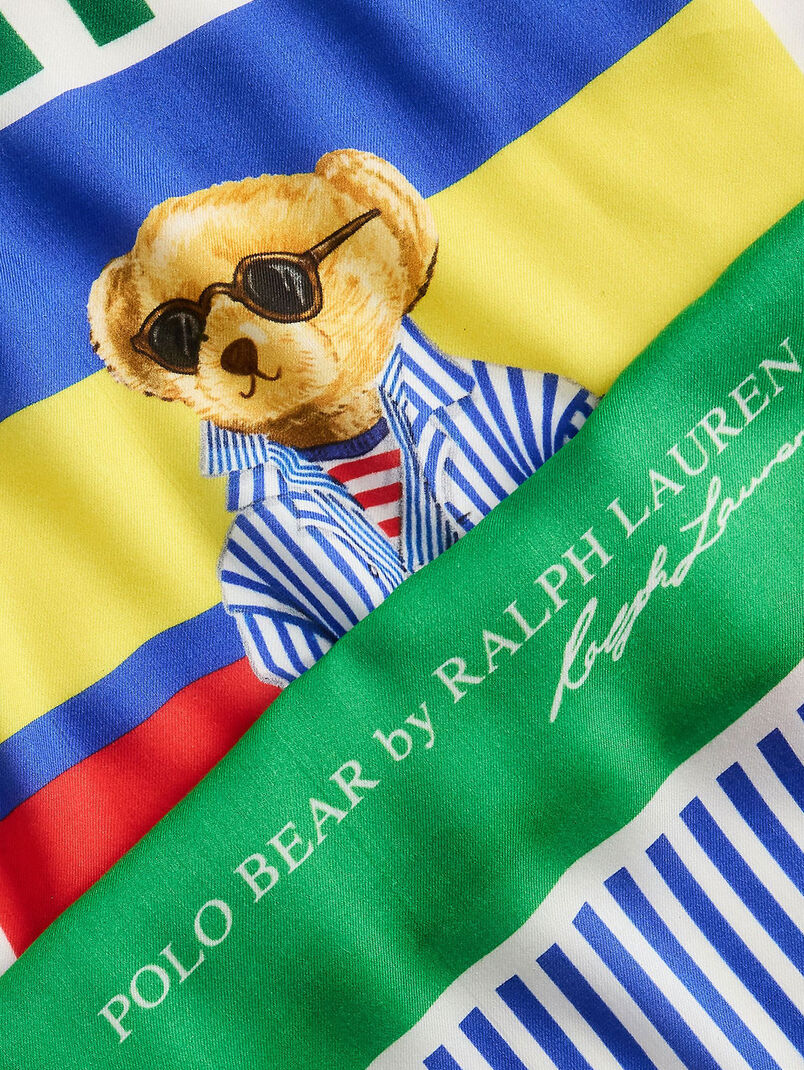 Polo Bear striped square scarf - 3