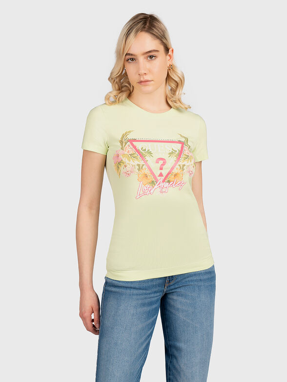 T-shirt with floral motifs and logo - 1