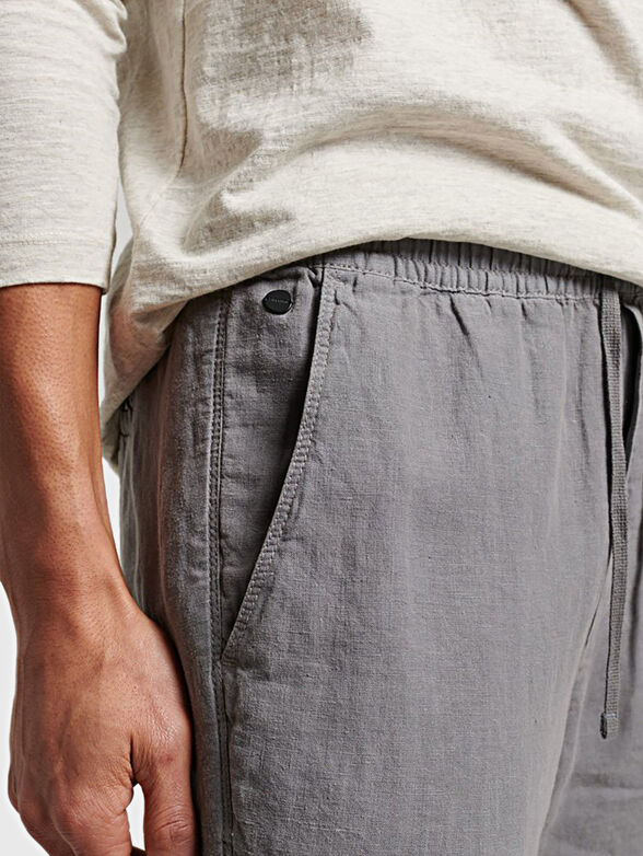 STUDIOS gray linen trousers - 3