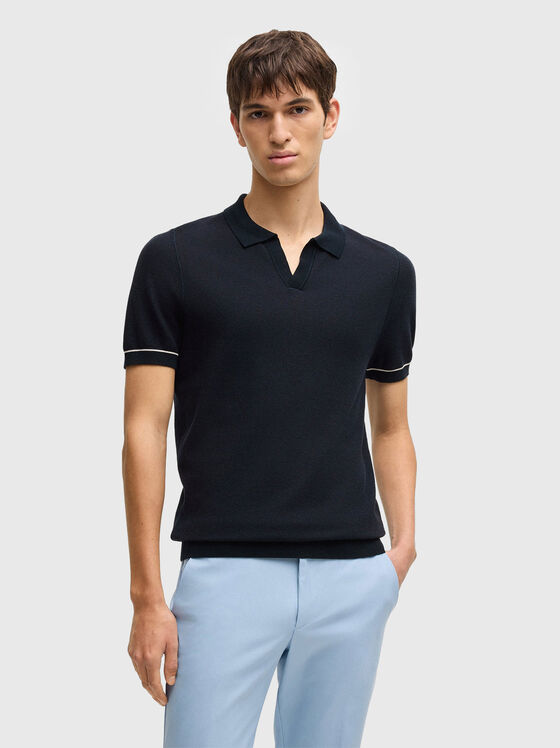 Tricou polo cu cusături accentuate - 1