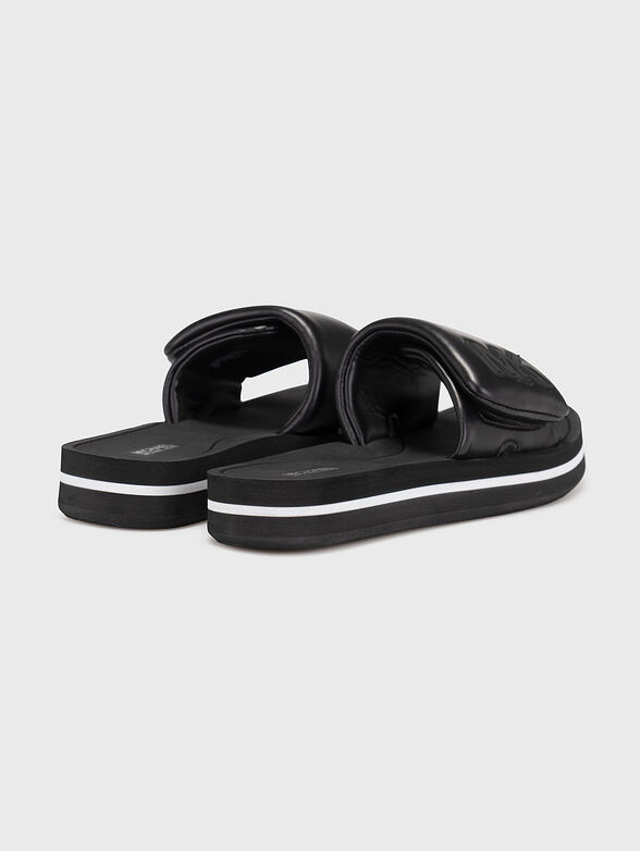 Black platform beach shoes - 3