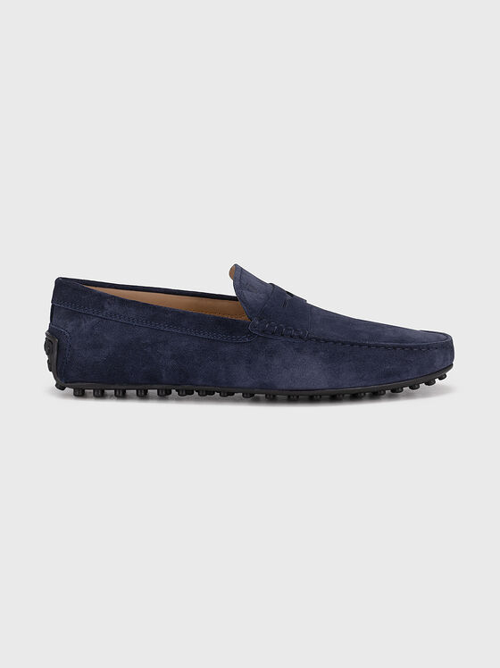 CITY blue suede loafers - 1