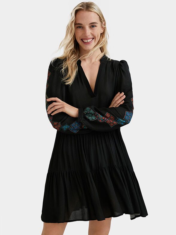 CALENDULA dress with ethnic embroideries - 1