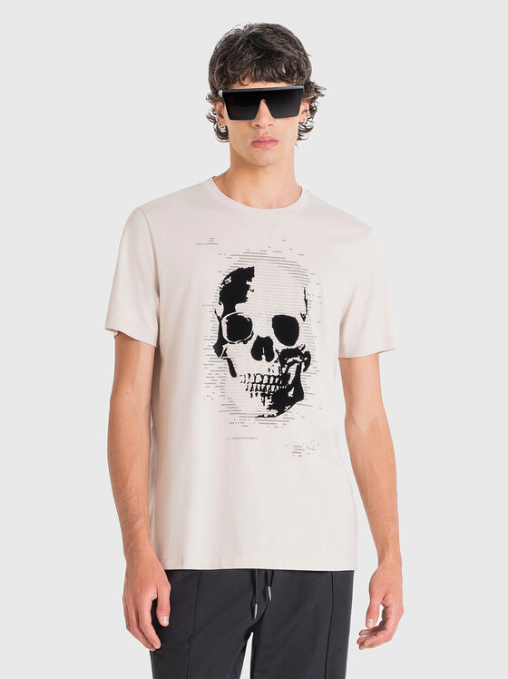 Tricou cu imprimeu contrastant - 1