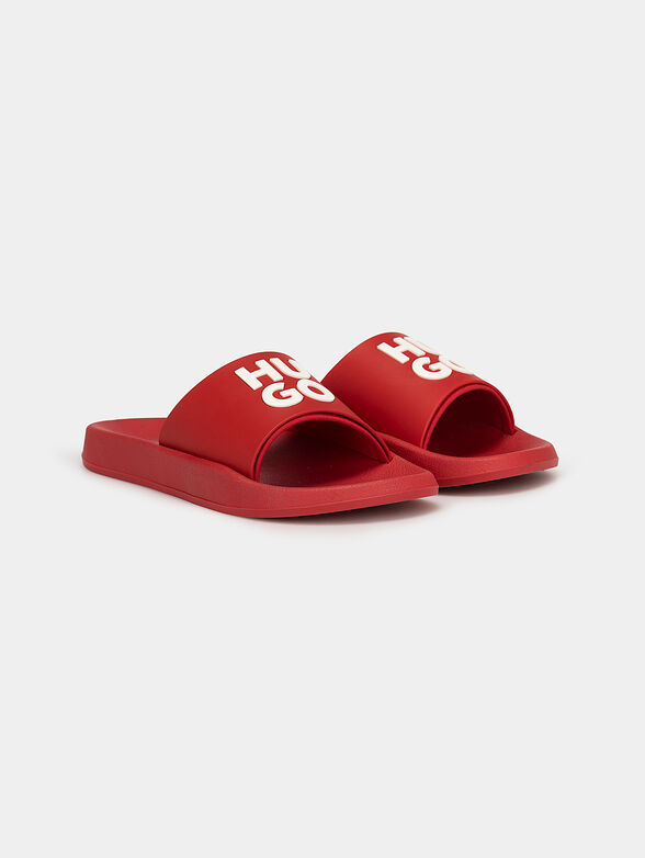 Black beach slides with logo detail - 2
