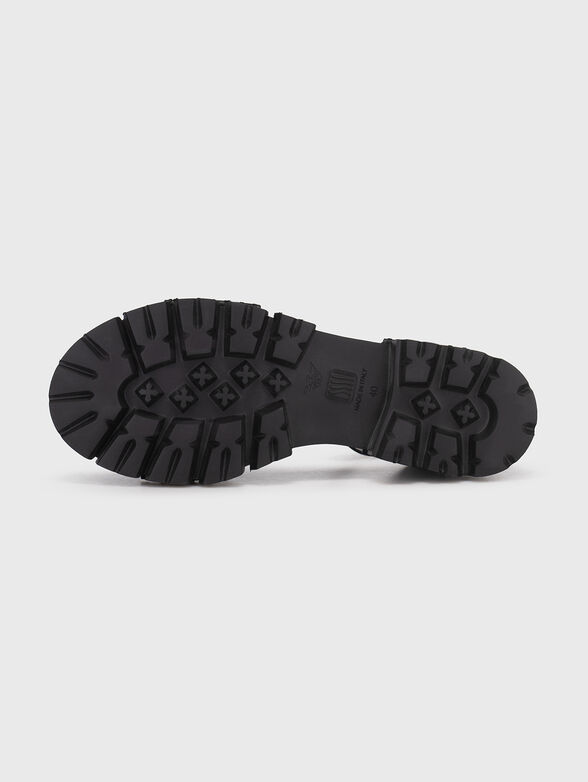 Black leather shoes - 5