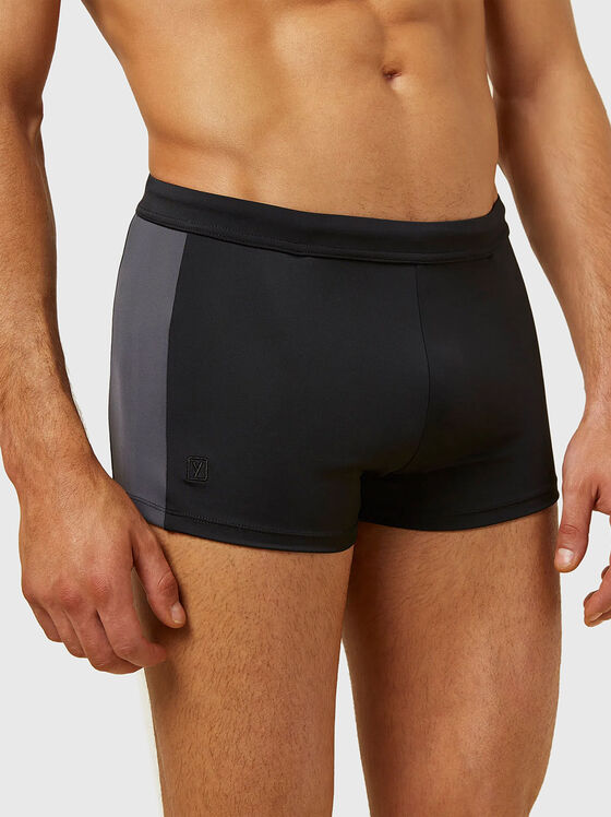 PASSEPARTOUT swim trunks in black - 1