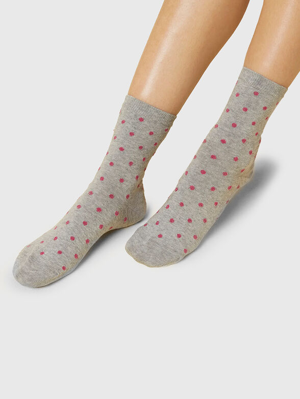 EASY LIVING grey socks with dots - 2