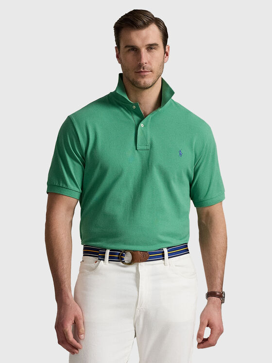 Tricou polo din bumbac cu logo brodat - 1