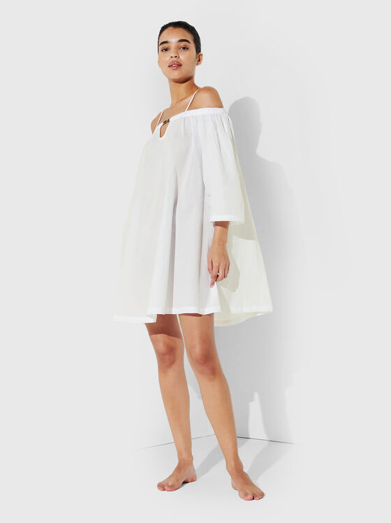 Rochie de plajă cu umăr căzut - 1