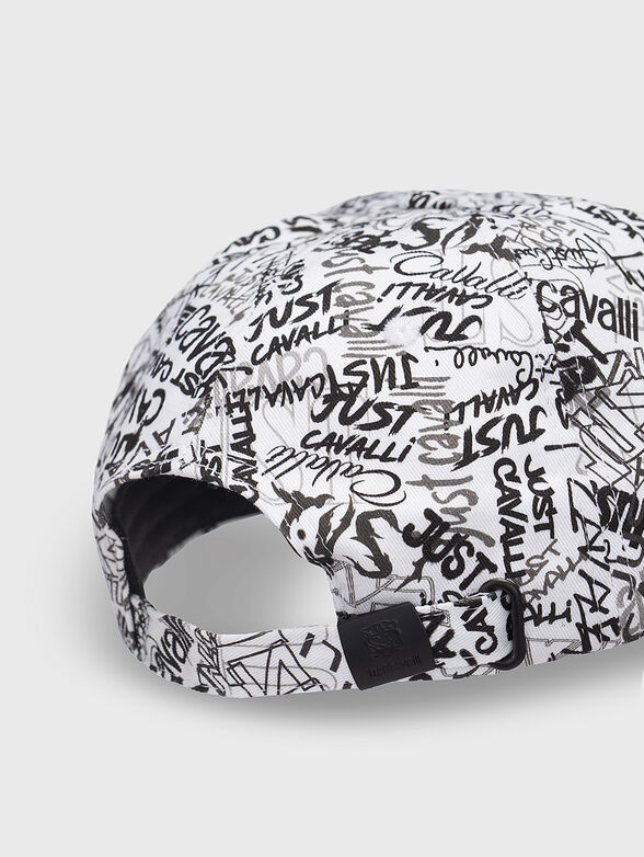 Black hat with art logo print - 3