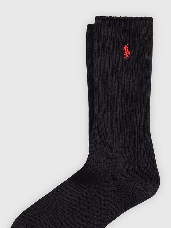 COLOR SHOP socks with contrast logo embroidery - 2