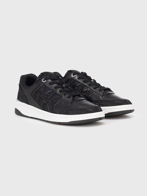 Black sneakers with rhinestones - 2