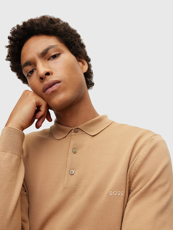 BONO wool sweater in beige color - 4