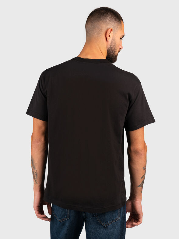 Logo-print black T-shirt  - 3