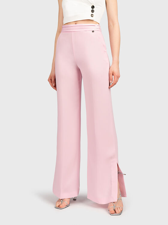 Pantaloni roz cu șlițuri - 1