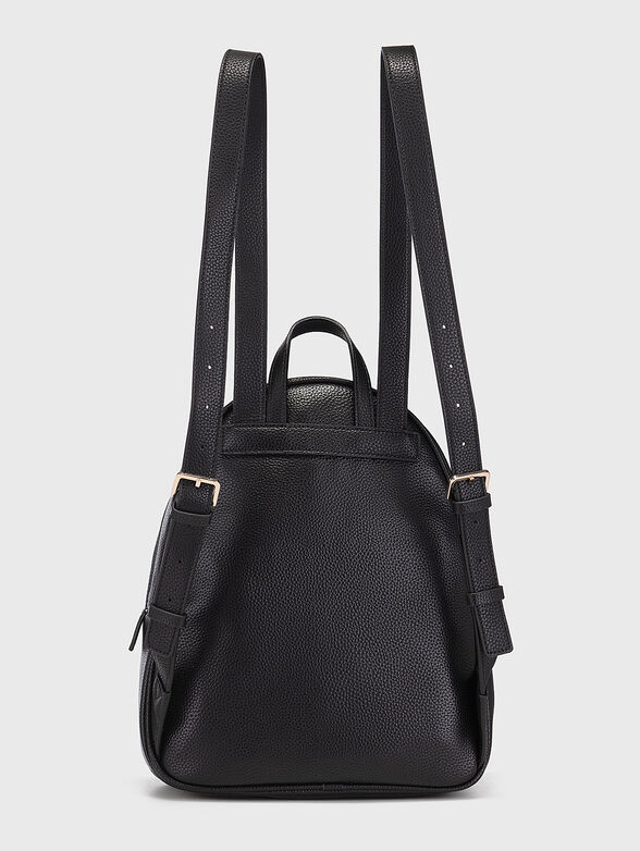 Black bakpack with grainy texture - 2