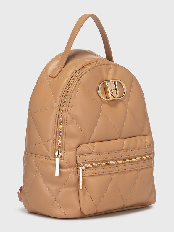 Black quilted backpack - 4
