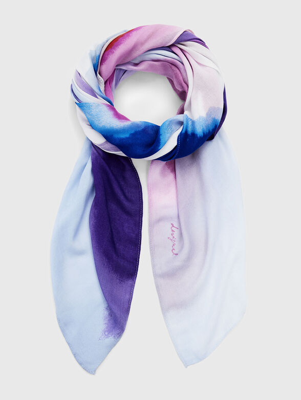 Watercolor rectangular scarf - 1
