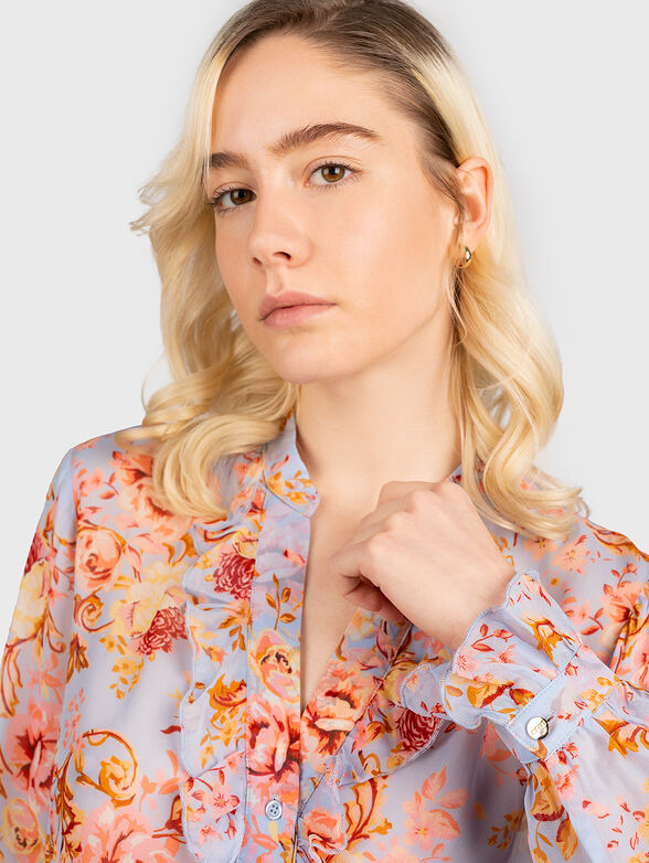 Shirt with floral print - 4