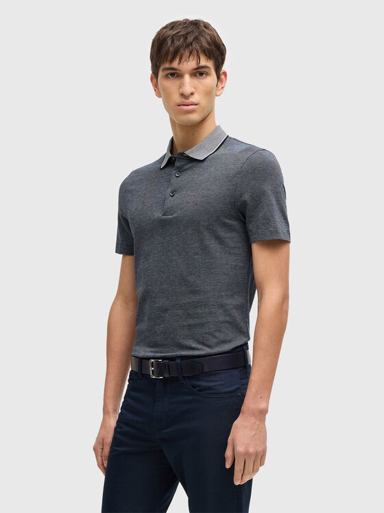 Tricou polo din bumbac bej - 1