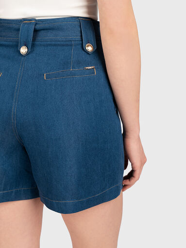 Blue lyocell shorts - 3