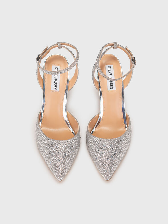 REVERT-S shoes in silver color with applied rhinestones - 6