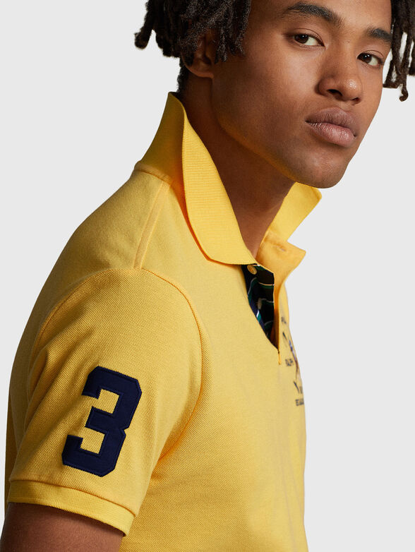 Yellow Polo-shirt with embroidery - 4