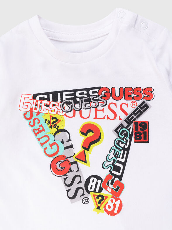 Contrasting logo print blouse - 3