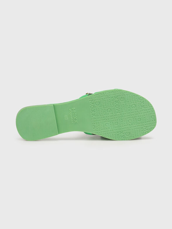 JACEY leather slippers in black - 5