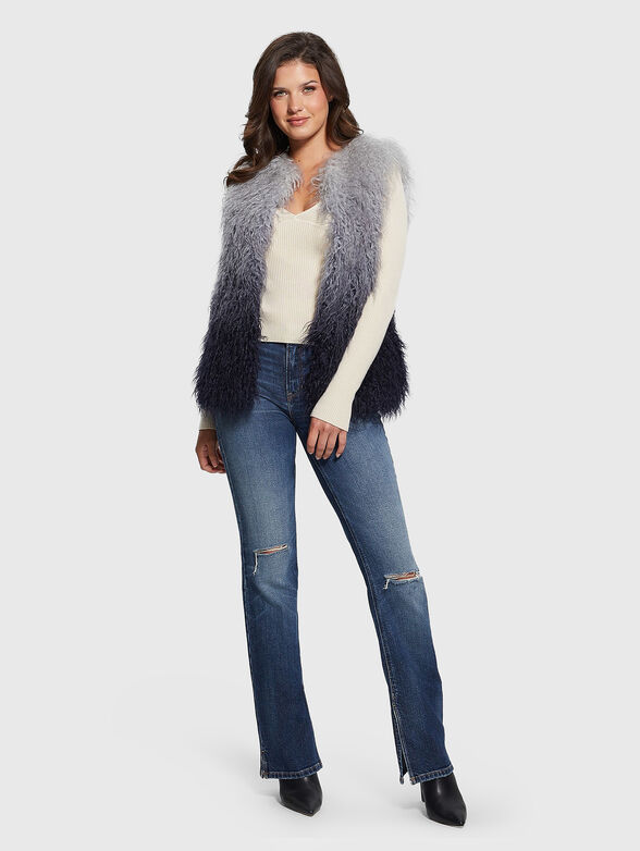 CRISTINA DEGRADE eco fur vest - 2
