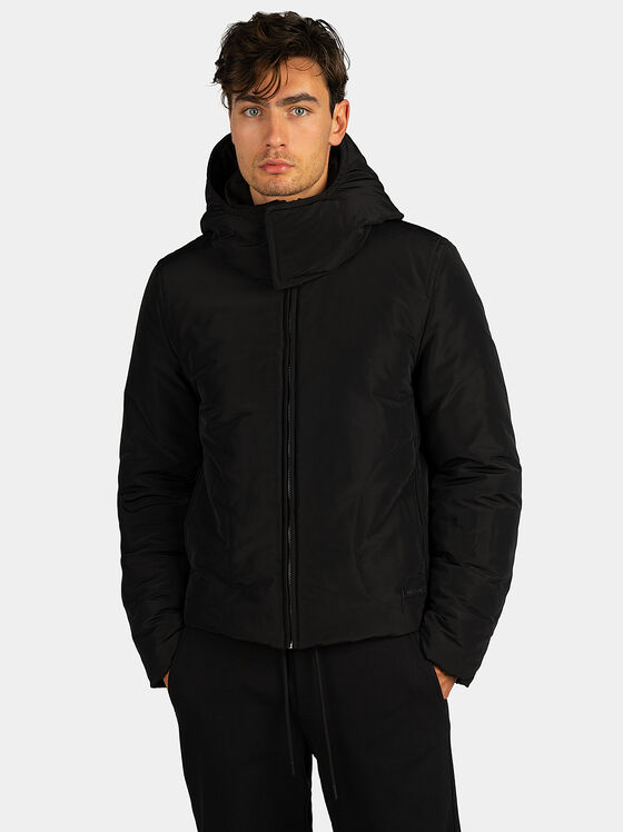 Padded jacket with detachable hood - 1
