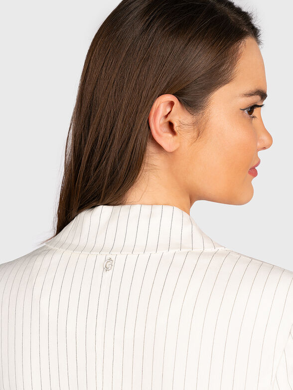 DINA double-breasted jacket with striped print - 3